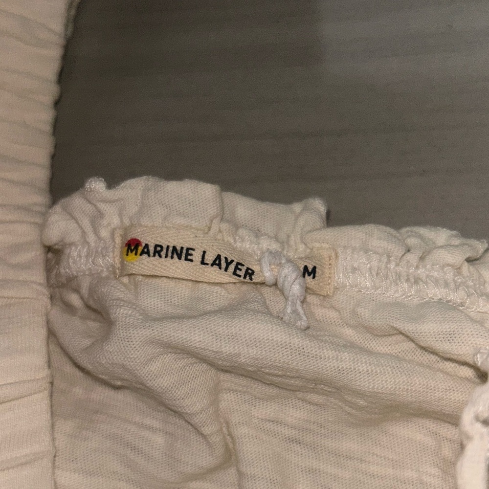 NEW Marine Layer Dylan Smocked Off White Cream Tank - Picture 4 of 5